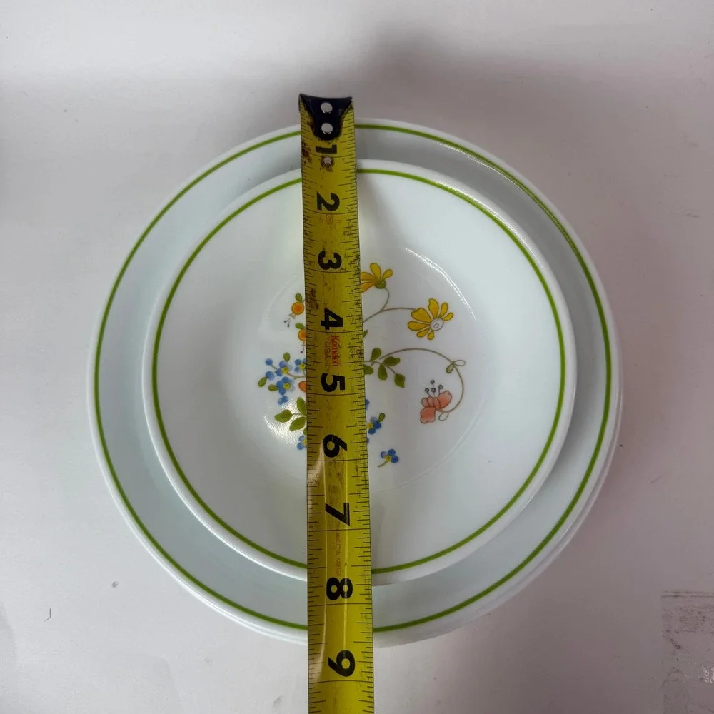 Corelle Corning Wildflower Lot 10 Salad Lunch Dessert Plates Vintage Floral